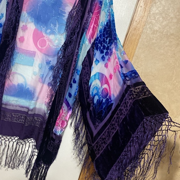 Purple pink and blue. Everything in color is velvety. One size fits all. - Picture 2 of 4